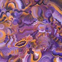 Violet, Purple, and Orange Abstract in Acrylic